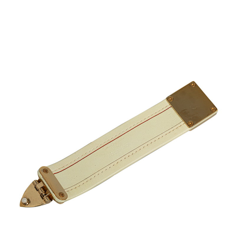 Louis Vuitton Suarez Bracelet M92632 Ivory White Leather Louis Vuitton