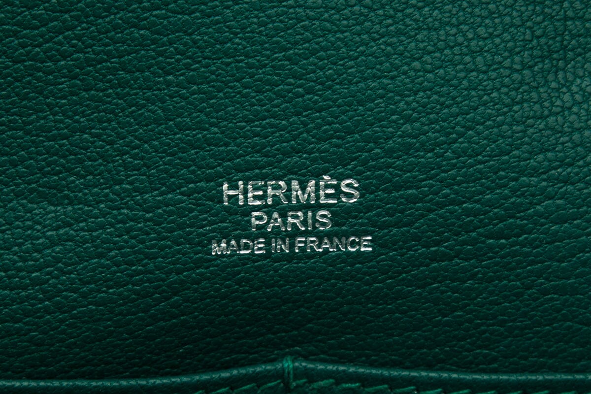 Hermès Vert Pelouse Mailbox Top Handle Leather Handbag