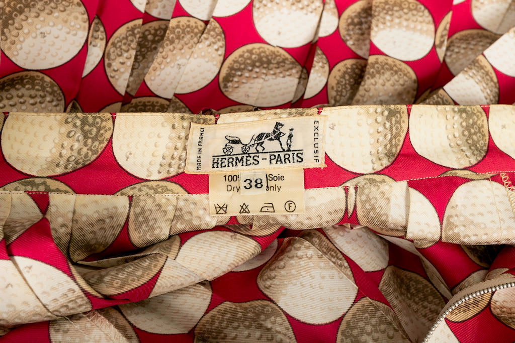 Jupe plissée "balles de golf" Hermès