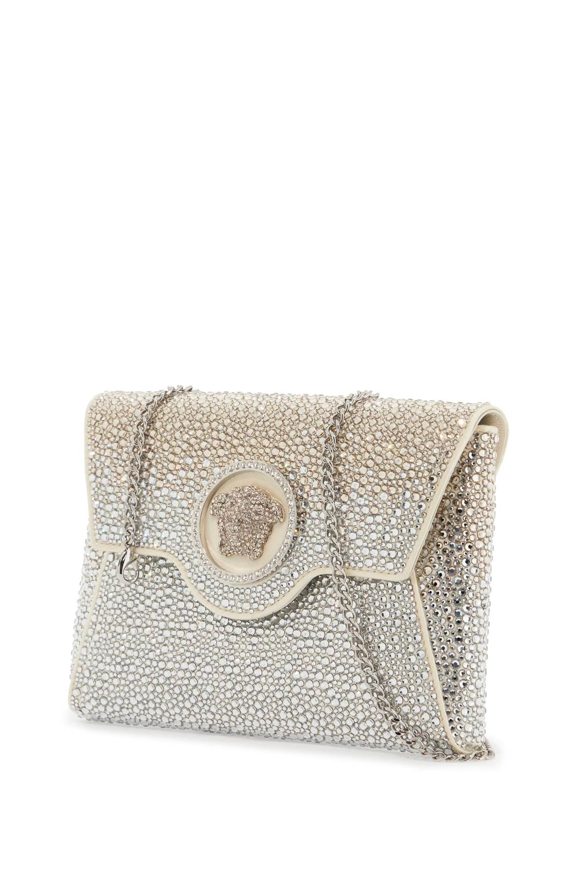 Versace La Medusa Envelope Clutch With Crystals Women