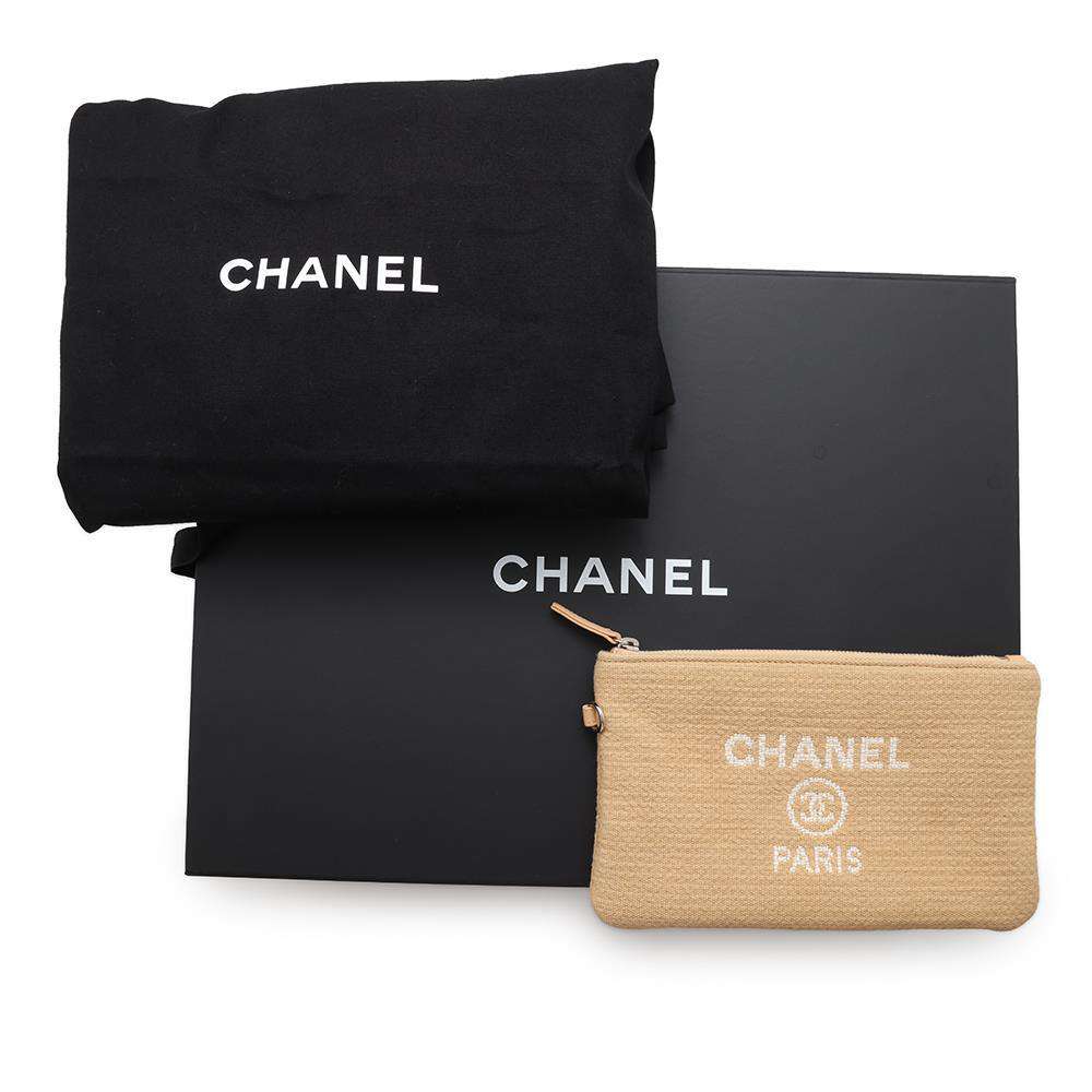 CHANEL Deauville 2way tote BeigeA67001 Canvas Size Medium