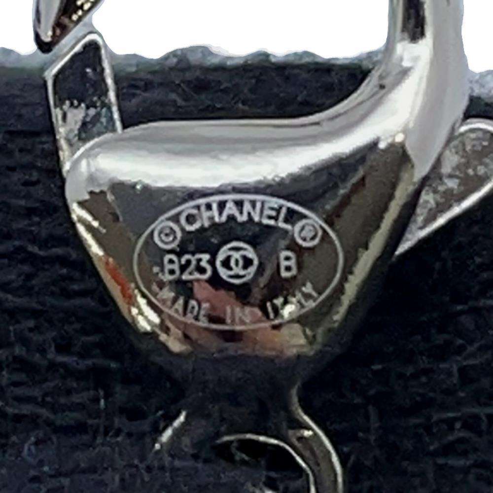 CHANEL CC Logo Heart Necklace SilverABB616 Faux Pearl Rhinestone Metal