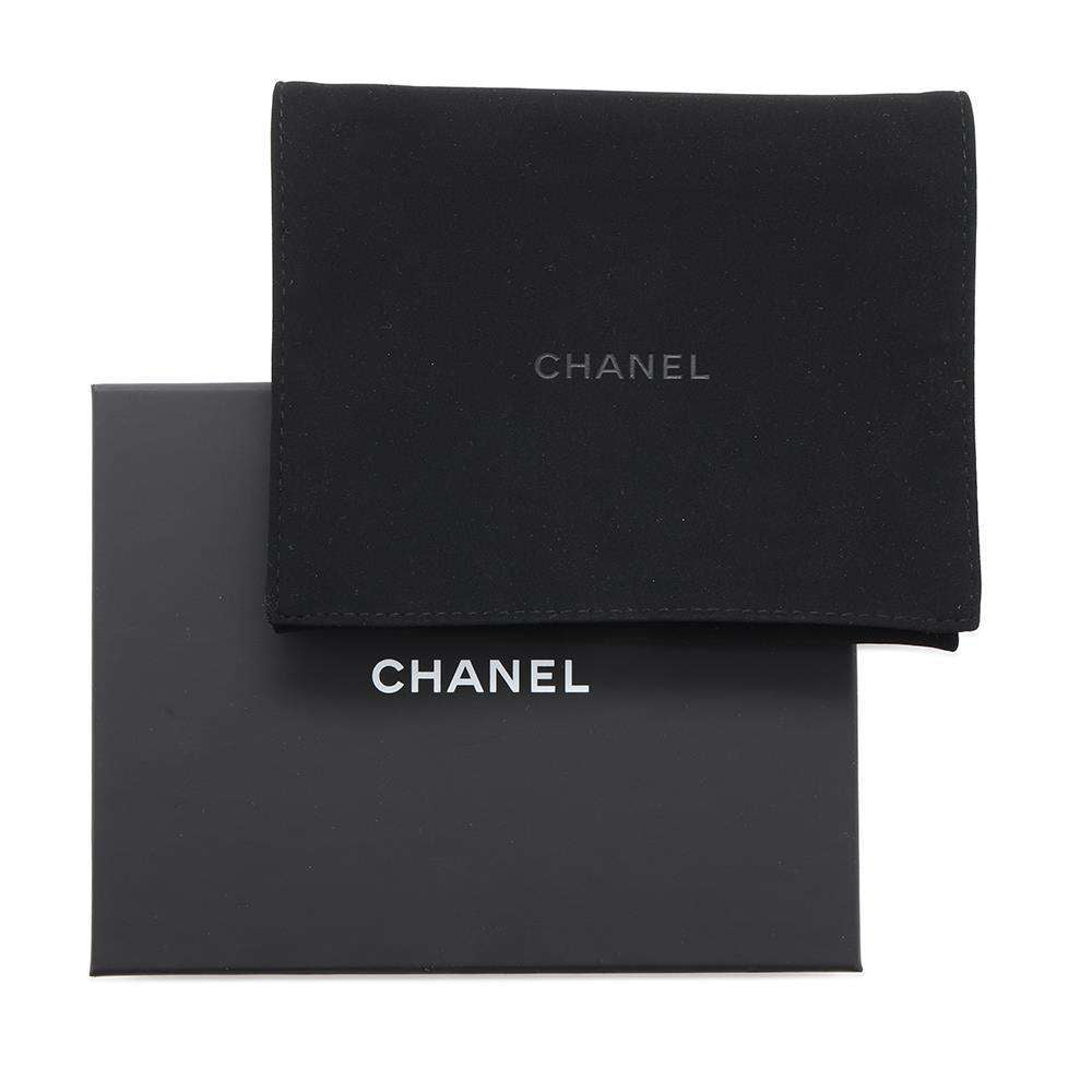 CHANEL Matelasse CC Logo Classic Small Flap Wallet Tri-Fold Wallet BlackAP0230 Caviar Leather