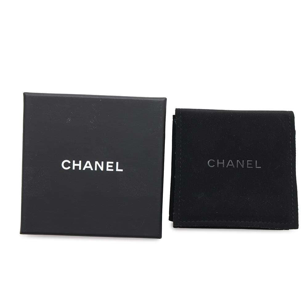 CHANEL CC Logo Brooch Gold Metal Rhinestone