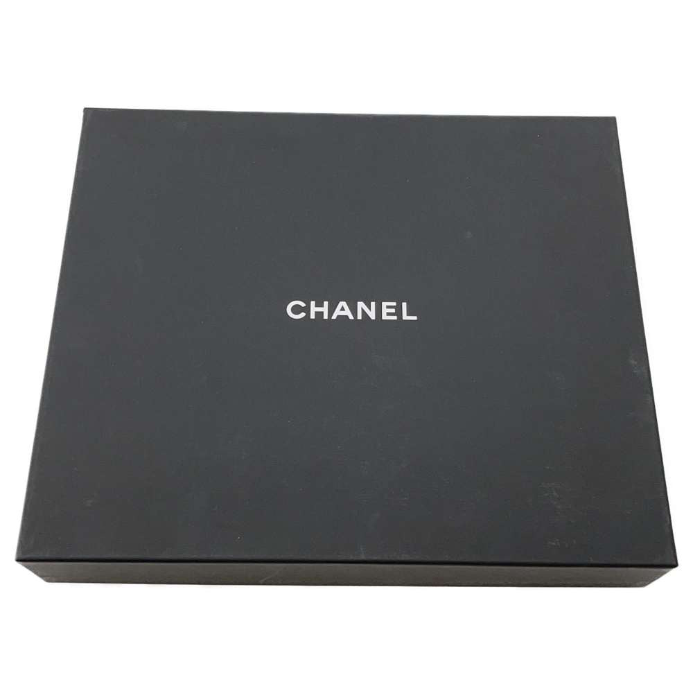 CHANEL Sequins logo scarf BeigeAA9552 Cashmere100%