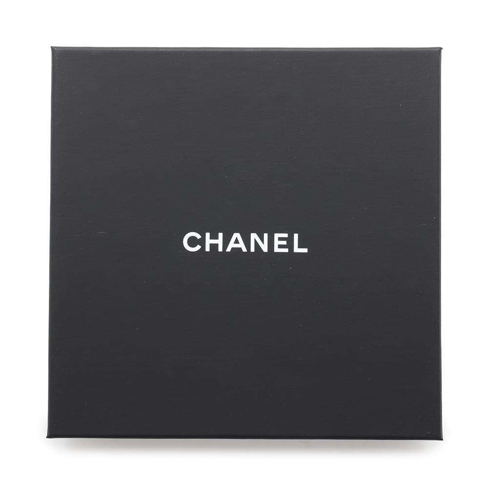 CHANEL CC Logo All-over Print Ribbon Headband Navy/Pink Silk100%