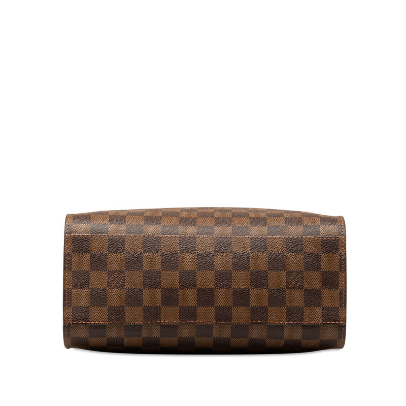 Louis Vuitton Triana Handbag N51155 Eve Brown PVC Leather Louis Vuitton