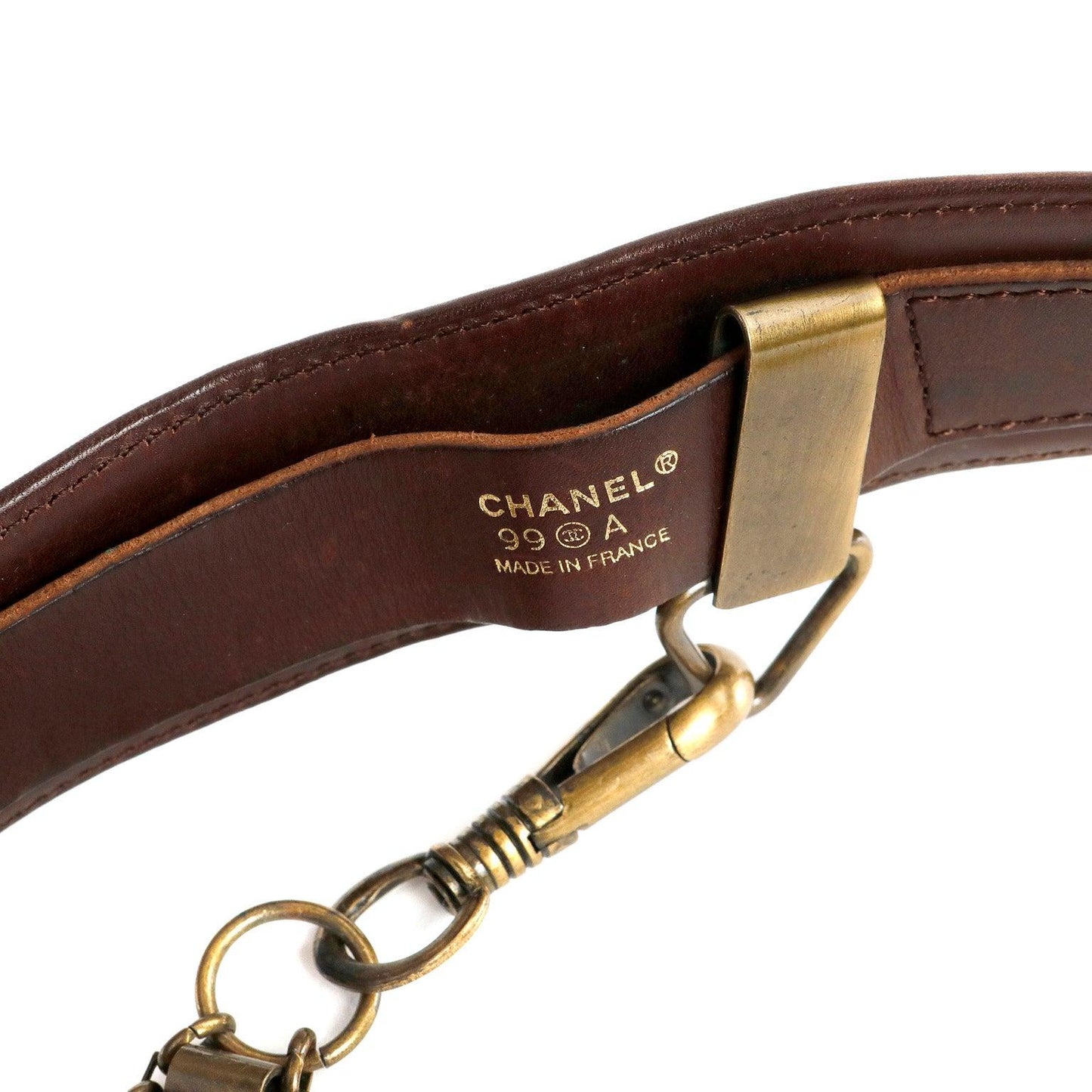 Chanel Green Pony Hair and Draped Chains Runway Belt