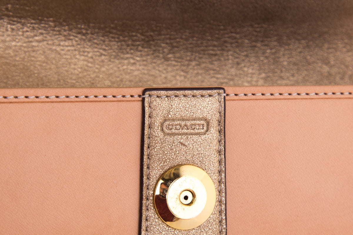 Coach Tan Leather Wristlet