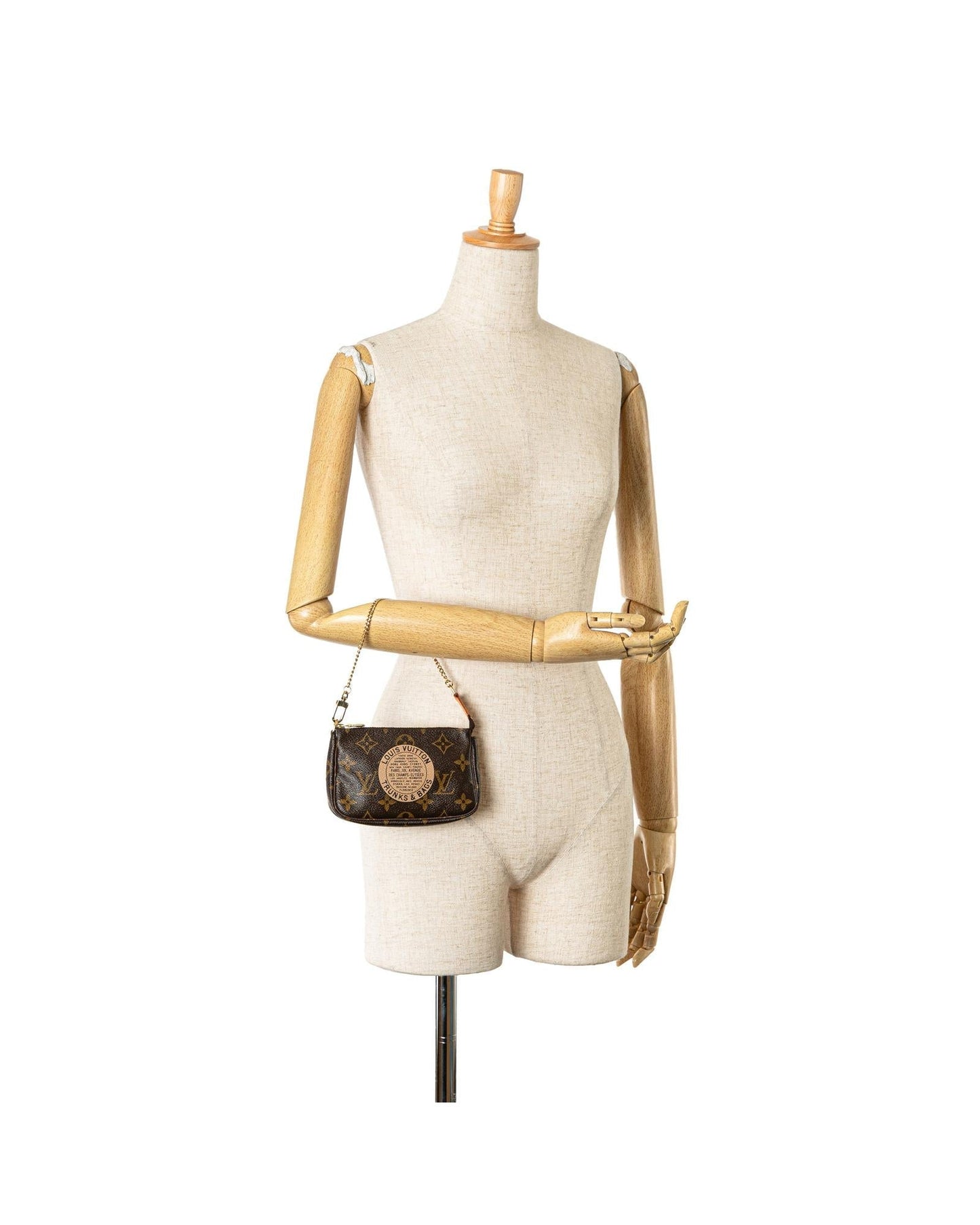 Monogram Canvas Mini Pochette with Gold-Tone Chain Strap