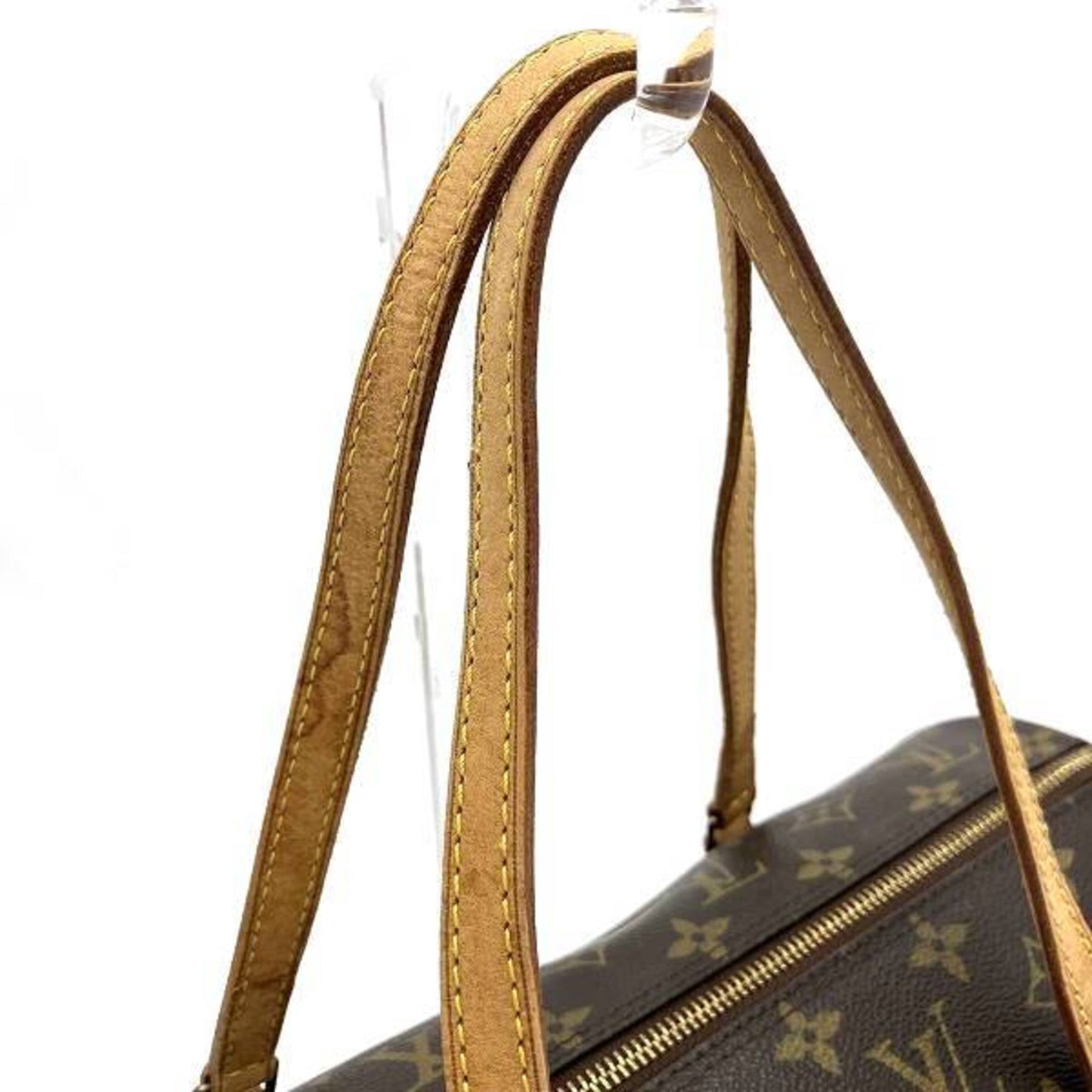 Canvas Papillon Handbag with Monogram Pattern