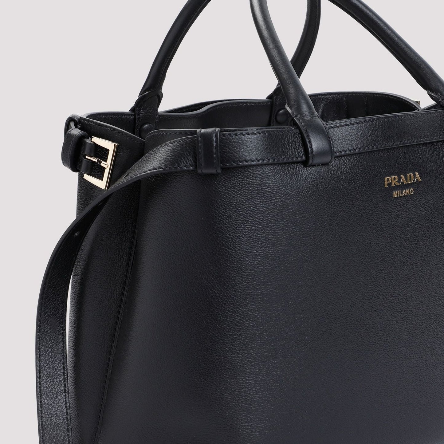 PRADA BUCKLE LEATHER BAG
