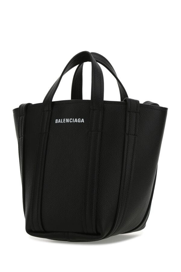 Balenciaga Woman Black Leather Everyday Xs Handbag