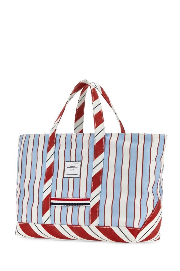 Thom Browne Man Printed Canvas Medium Handbag