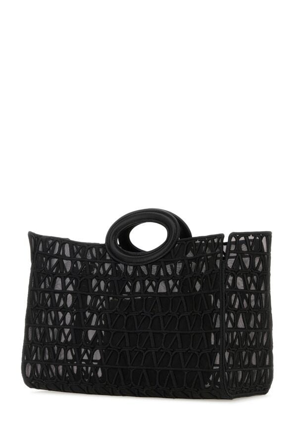 Valentino Garavani Woman Black Toile Iconographe Le Troisiã¨Me Shopping Bag