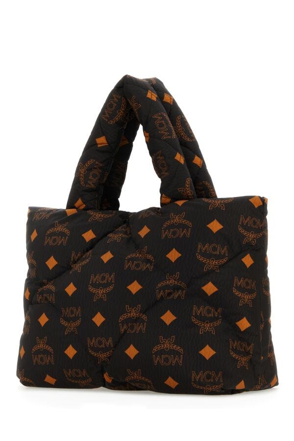 Mcm Unisex Printed Nylon Mã¼nchen Shopping Bag