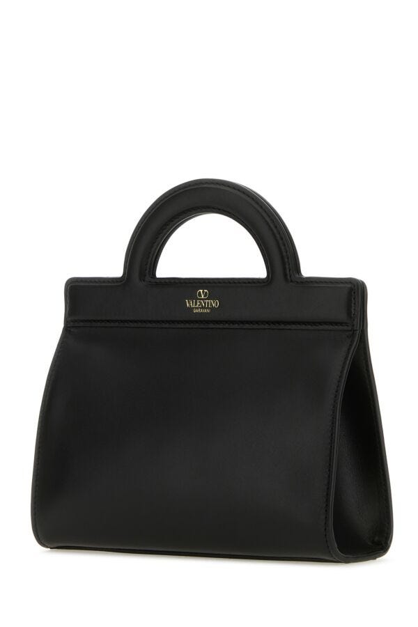 Valentino Garavani Man Black Leather Handbag