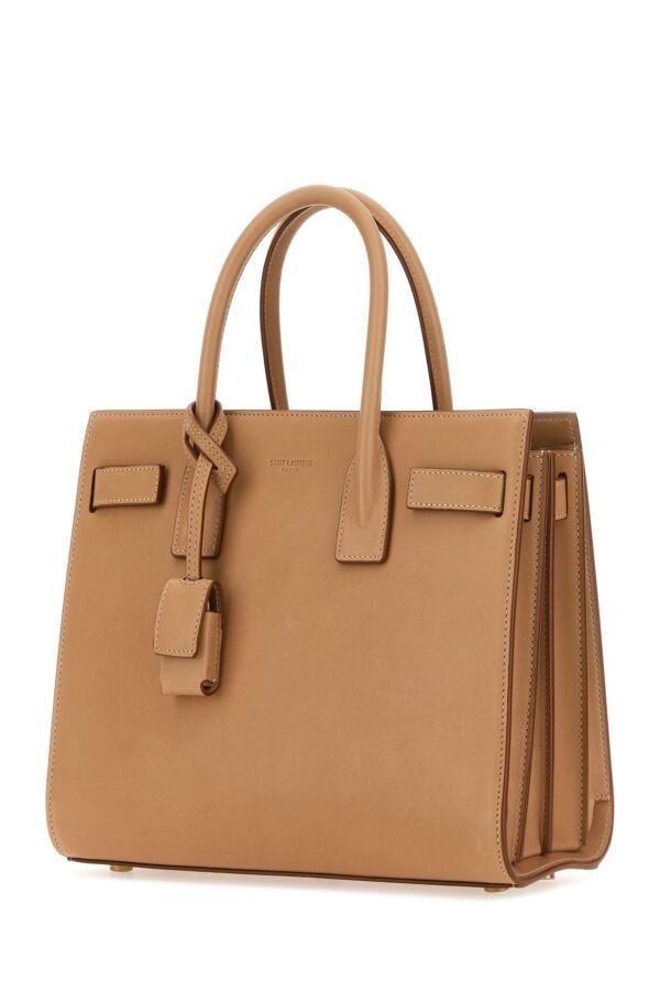 Saint Laurent Woman Camel Leather Baby Sac De Jour Handbag