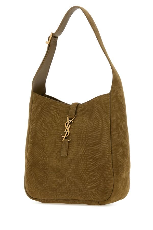 Saint Laurent Woman Brown Leather Small Le 5 à7 Soft Shoulder Bag