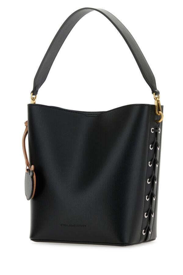 Stella Mccartney Woman Black Alter Mat Frayme Bucket Bag