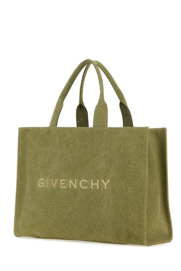 Givenchy Man Khaki Canvas Givenchy Shopping Bag