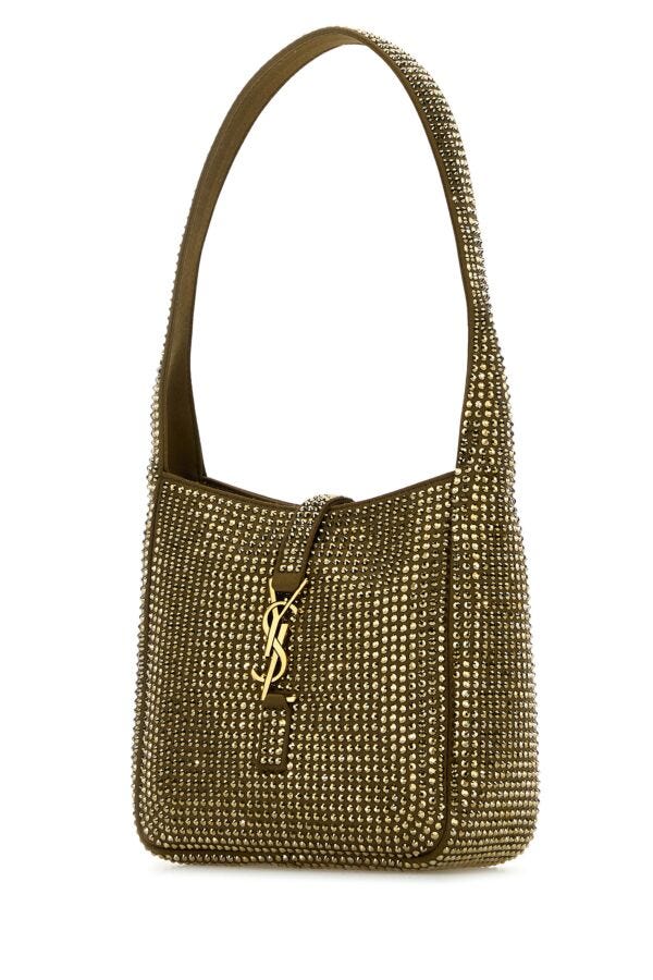 Saint Laurent Woman Embellished Satin Le 5 à7 Supple Baby Shoulder Bag