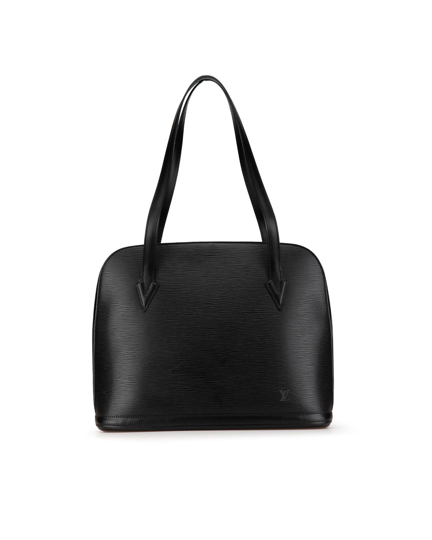 Epi Leather Tote with Top Zip and Interior Pocket