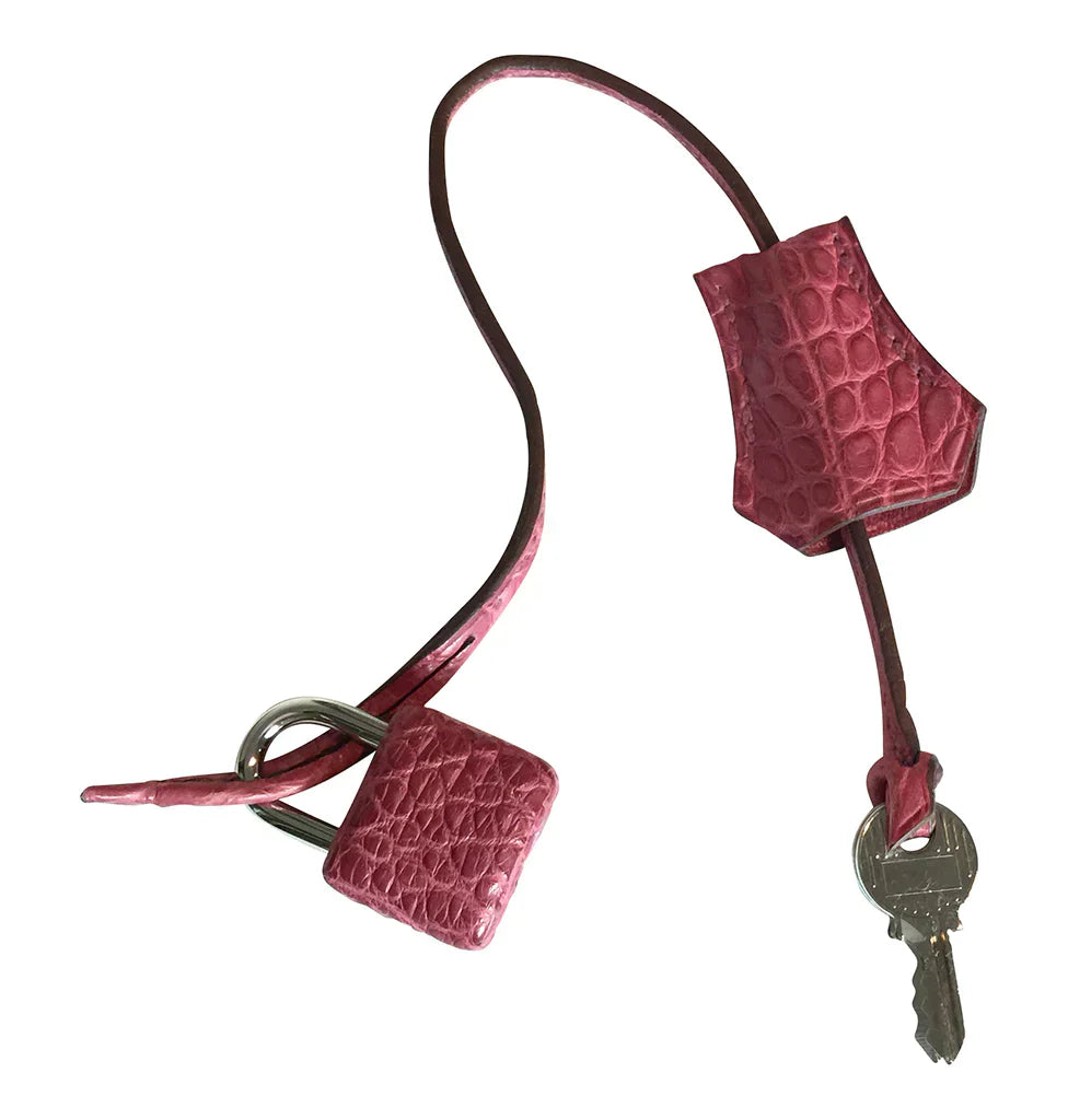 Hermès Handmade Alligator Birkin Bag Fuchsia 40cm