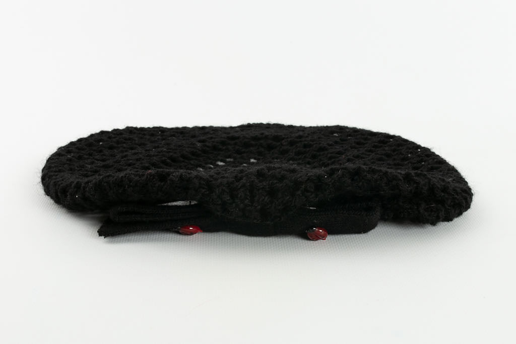 Béret en laine noire