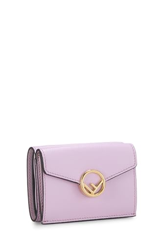 Fendi, Pink Leather 'F is Fendi' Compact Wallet, Pink