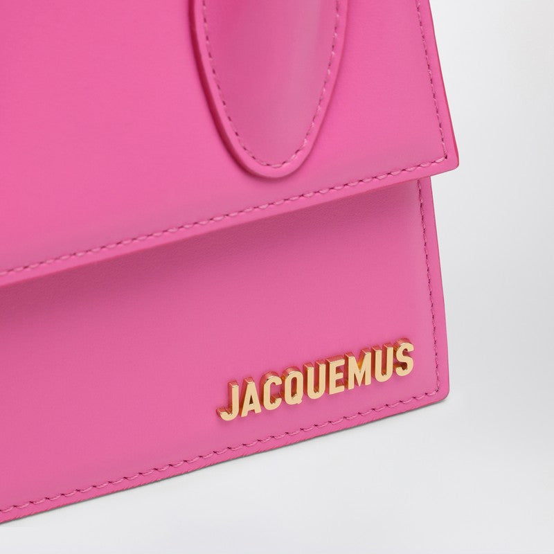 Jacquemus Le Chiquito Noeud Neon Pink Leather Bag Women