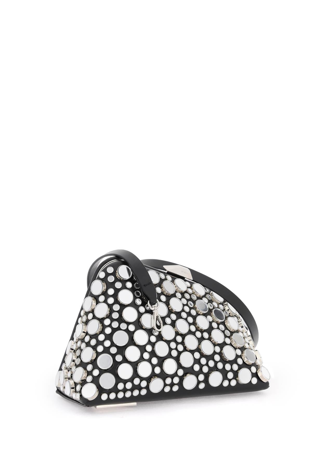 The Attico Mini Midnight Clutch With Mirrored Studs Women