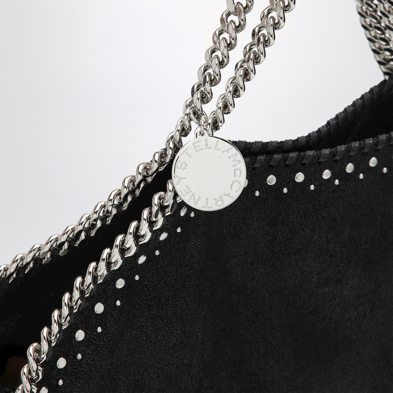 Stella Mccartney Black Falabella Fold Over Bag With Studs Women