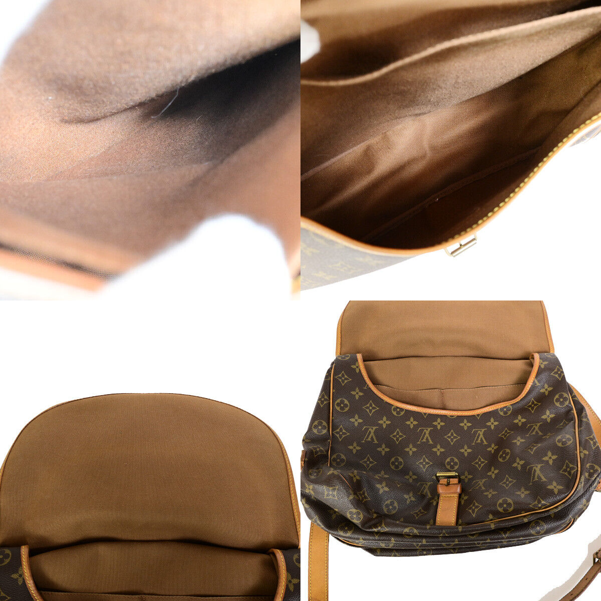 Louis Vuitton Saumur 35 Canvas Shoulder Bag