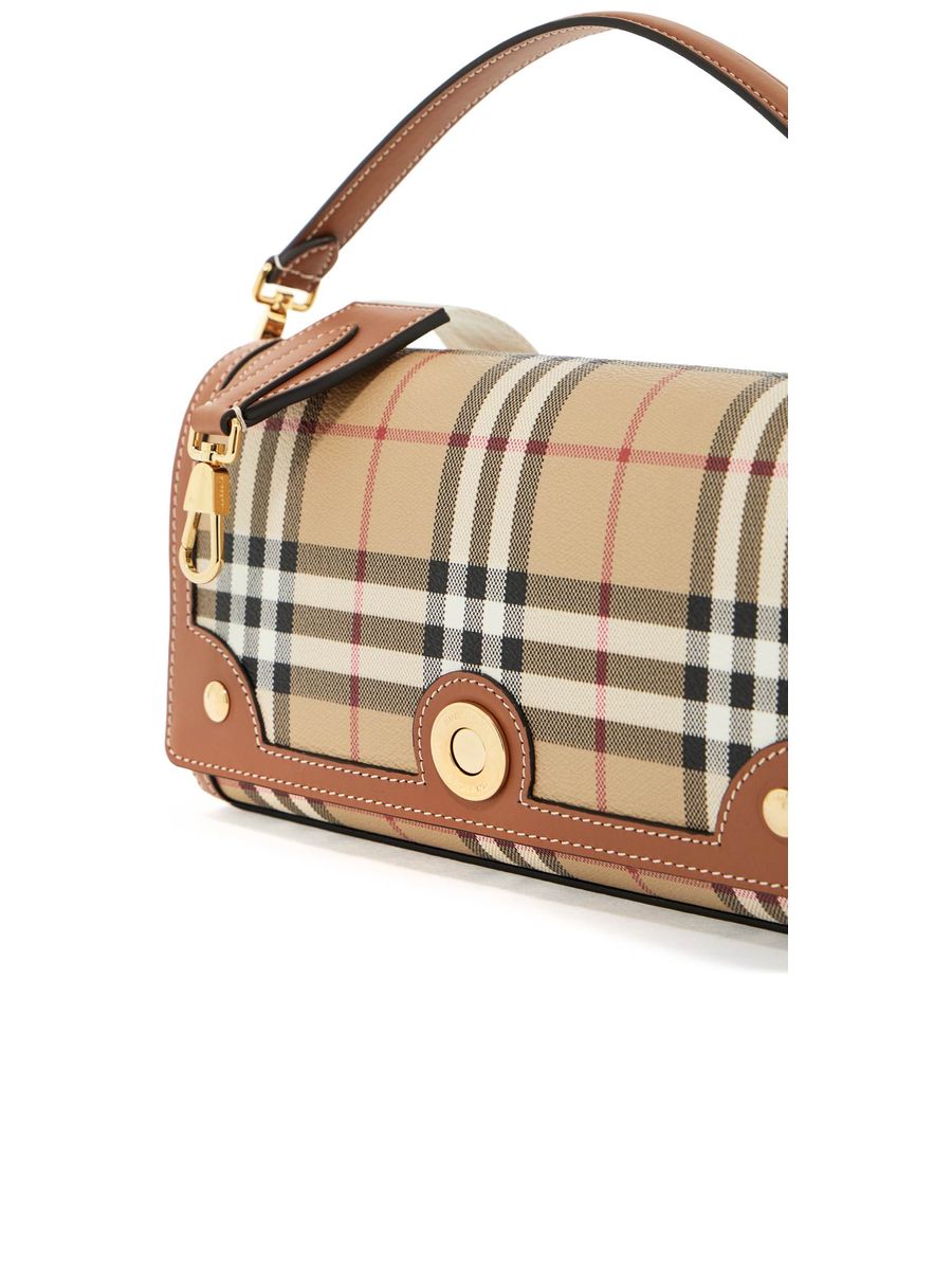 Shoulder Bag With Check Pattern Details