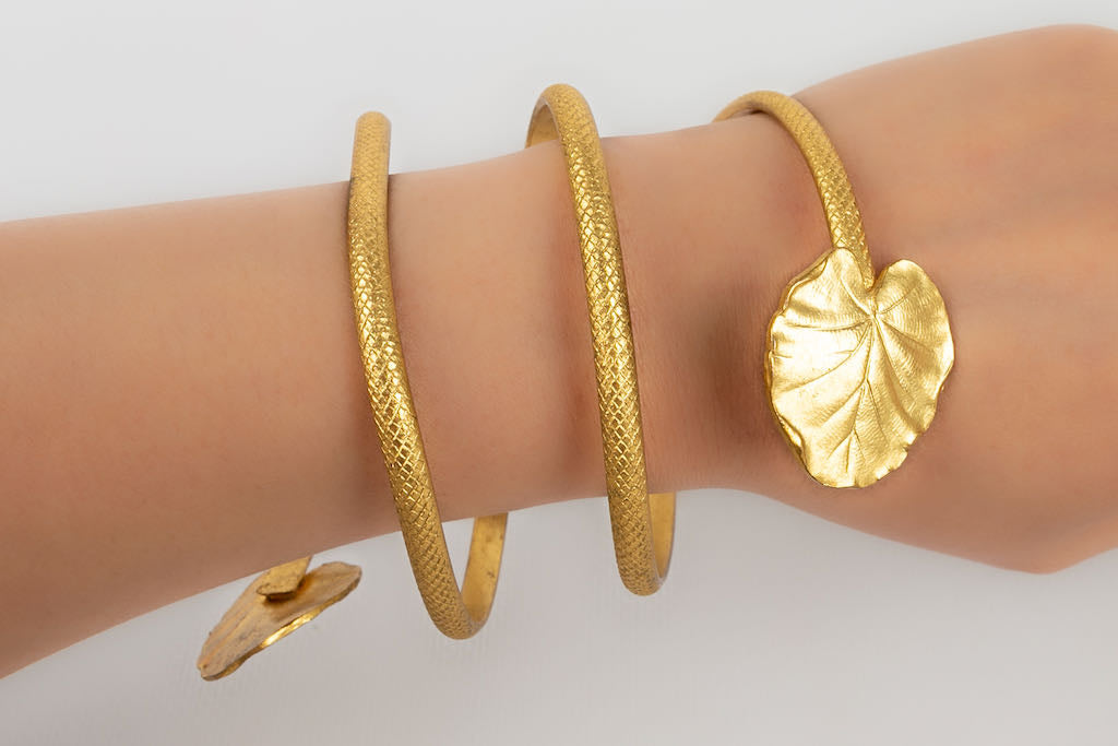 Bracelet de théâtre en métal doré