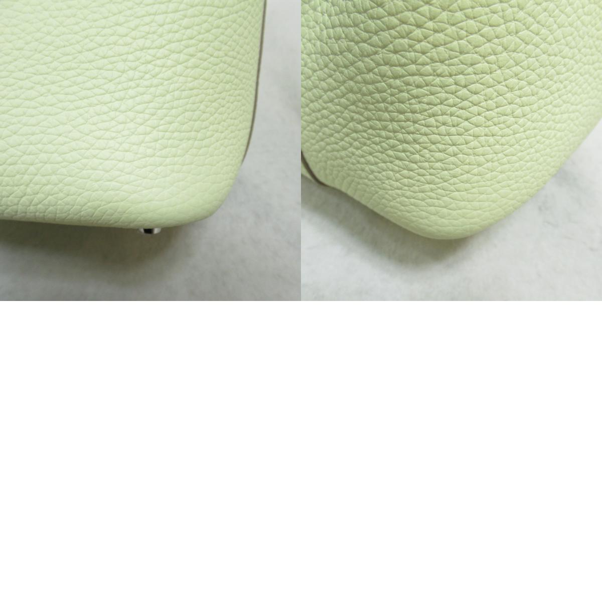 Hermes Picotin Lock PM Handbag Handbag Handbag Handbags Leather clement Green John Milton/Velve