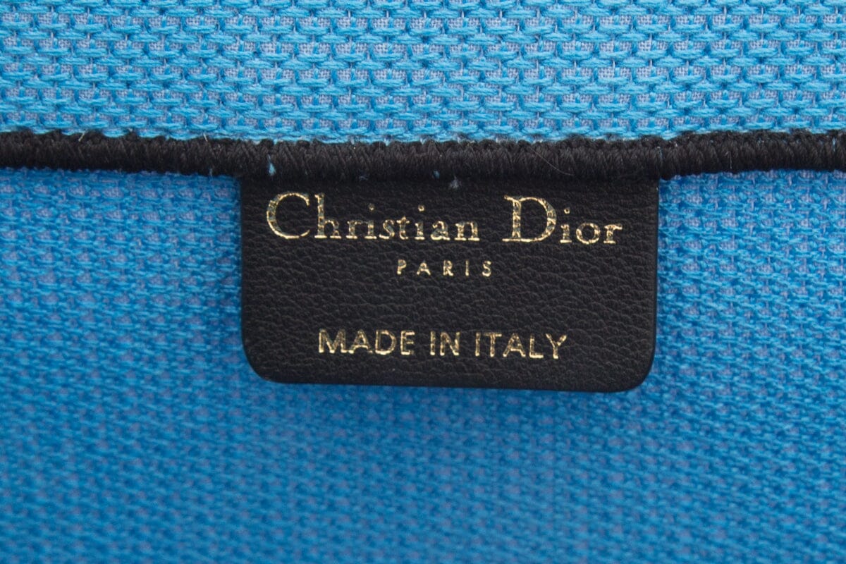 Christian Dior Pink & Blue Zebra Printed Book Tote