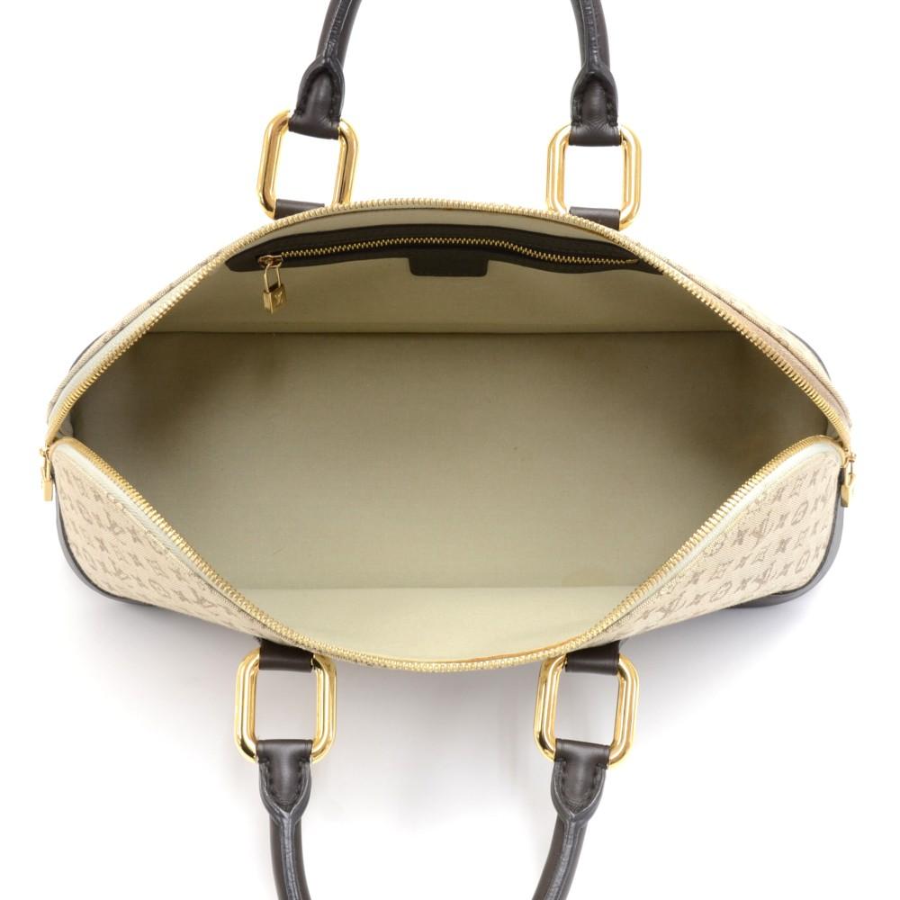 Louis Vuitto Alma Long Mini Lin Canvas Handbag
