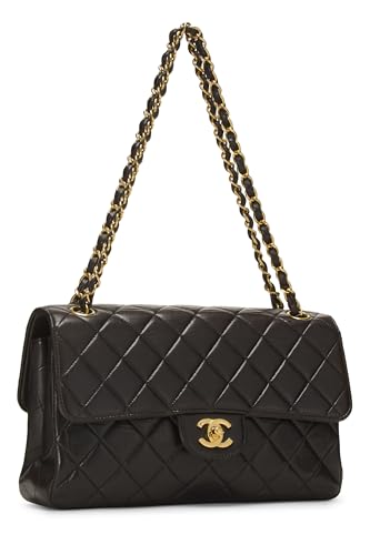 Chanel, Black Quilted Lambskin Double Sided Classic Flap Medium, Black