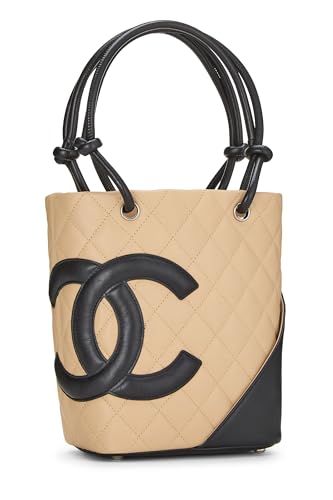 Chanel, Beige Quilted Calfskin Cambon Ligne Tote Mini, Beige