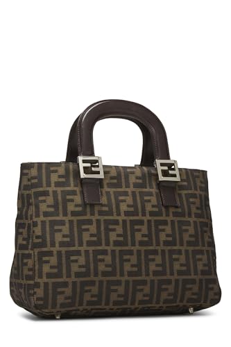 Fendi, Brown Zucca Canvas Handbag Small, Brown