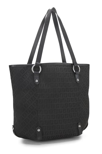 Fendi, Black Zucchino Canvas Tote Small, Black