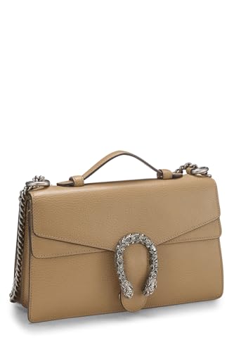 Gucci, Beige Leather Dionysus Shoulder Bag Small, Brown
