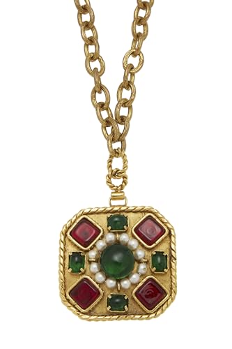 Chanel, Multicolor Gold & Gripoix Necklace, Multi