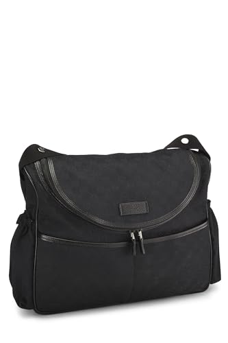 Gucci, Black Original GG Canvas Diaper Bag, Black
