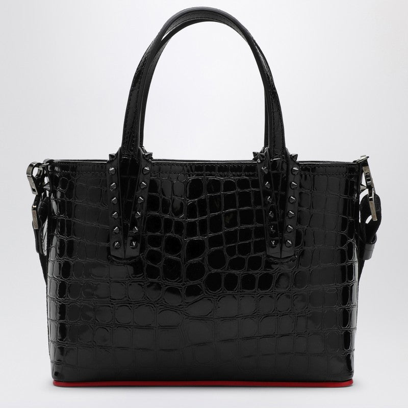 Christian Louboutin Black Handbag In Crocodile-Effect Patent Leather Women