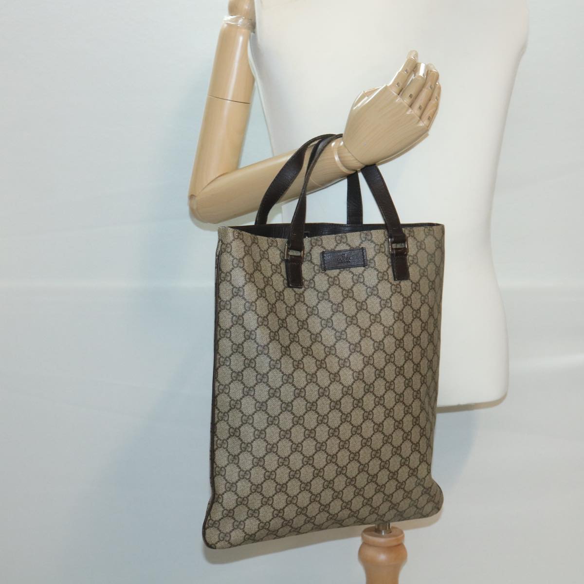 GUCCI GG Supreme Hand Bag Beige 33991