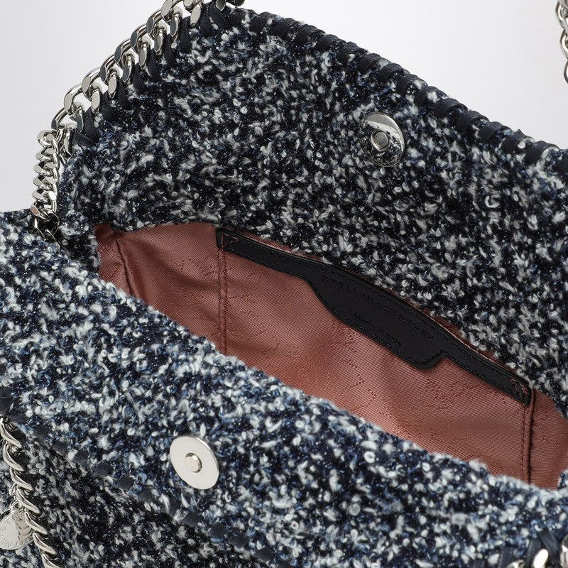 Stella Mccartney Falabella Mini Bouclé Blue Mélange Bag Women