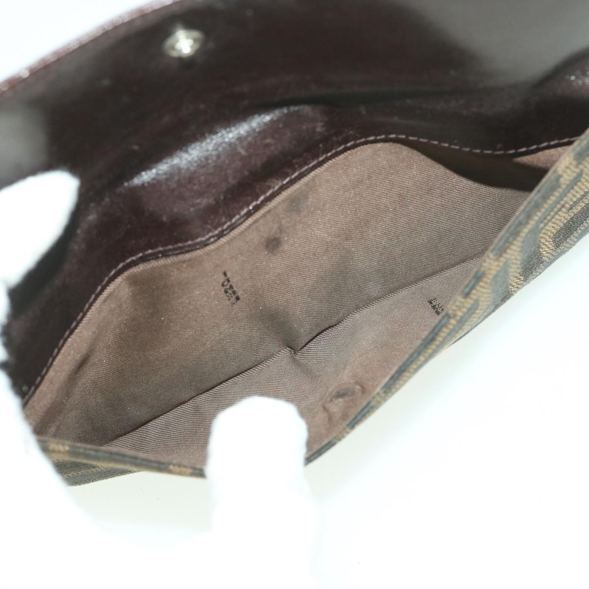 FENDI Zucca Canvas Long Wallet Black Brown 2400-31133 018 38704